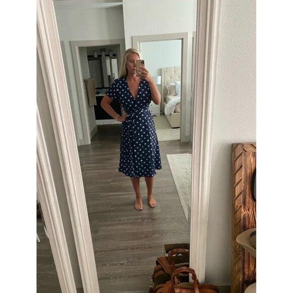 Slate & Willow Blue & Pink Floral Wrap Maxi Dress Size S Designer Women’s Style - Picture 9 of 11